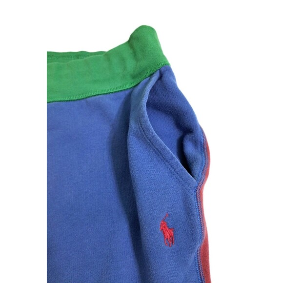 Polo Ralph Lauren Men's 2XL Colorblock Fleece Sweat Shorts Red Blue Yellow Gym - Picture 2 of 9